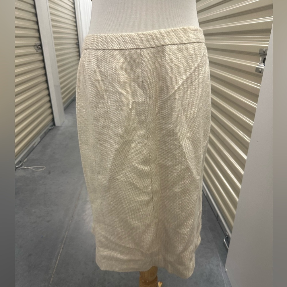 Anne Klein Cream Midi Skirt